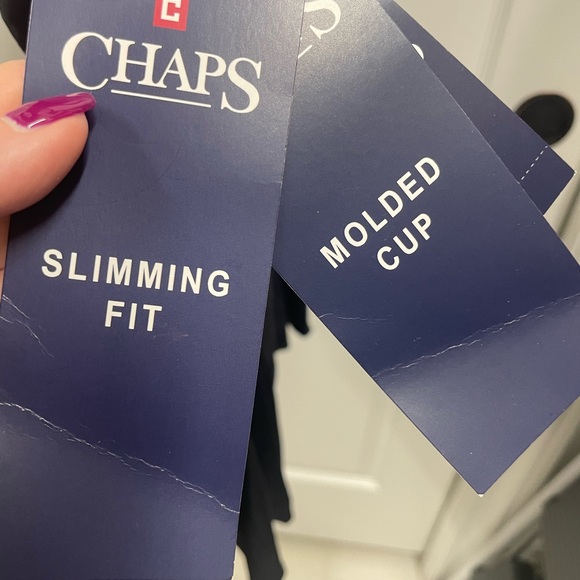 Chaps one piece, size 14, Black halter, tie top, bathing suit - Picture 4 of 7